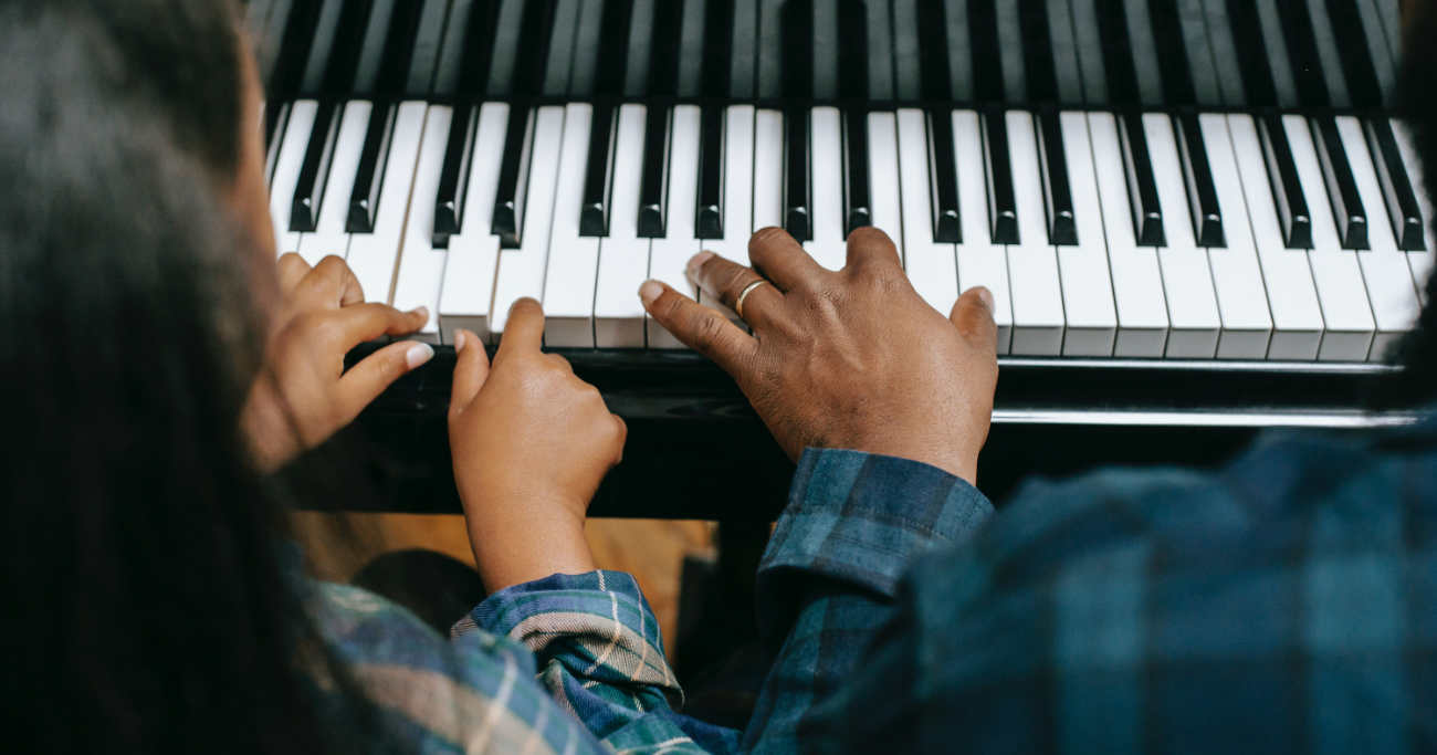 Séance de musicothérapie au piano