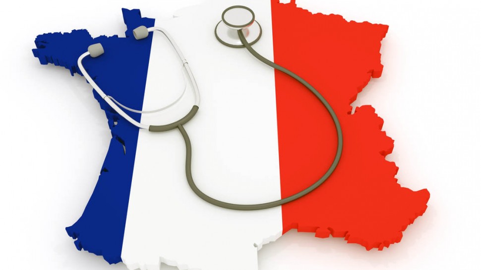 Image de la France avec un stéthoscope 