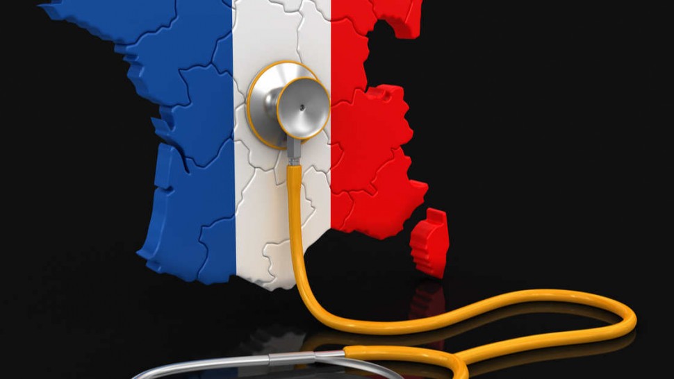 Image de la France avec un stéthoscope 