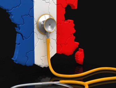 Image de la France avec un stéthoscope 