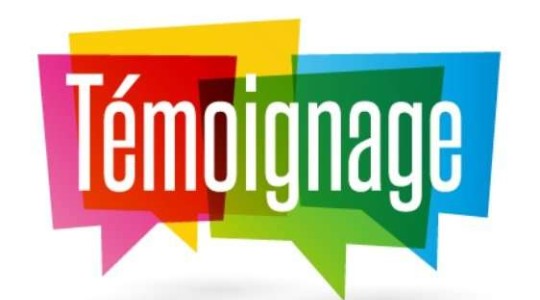 Image avec écrit témoignages
